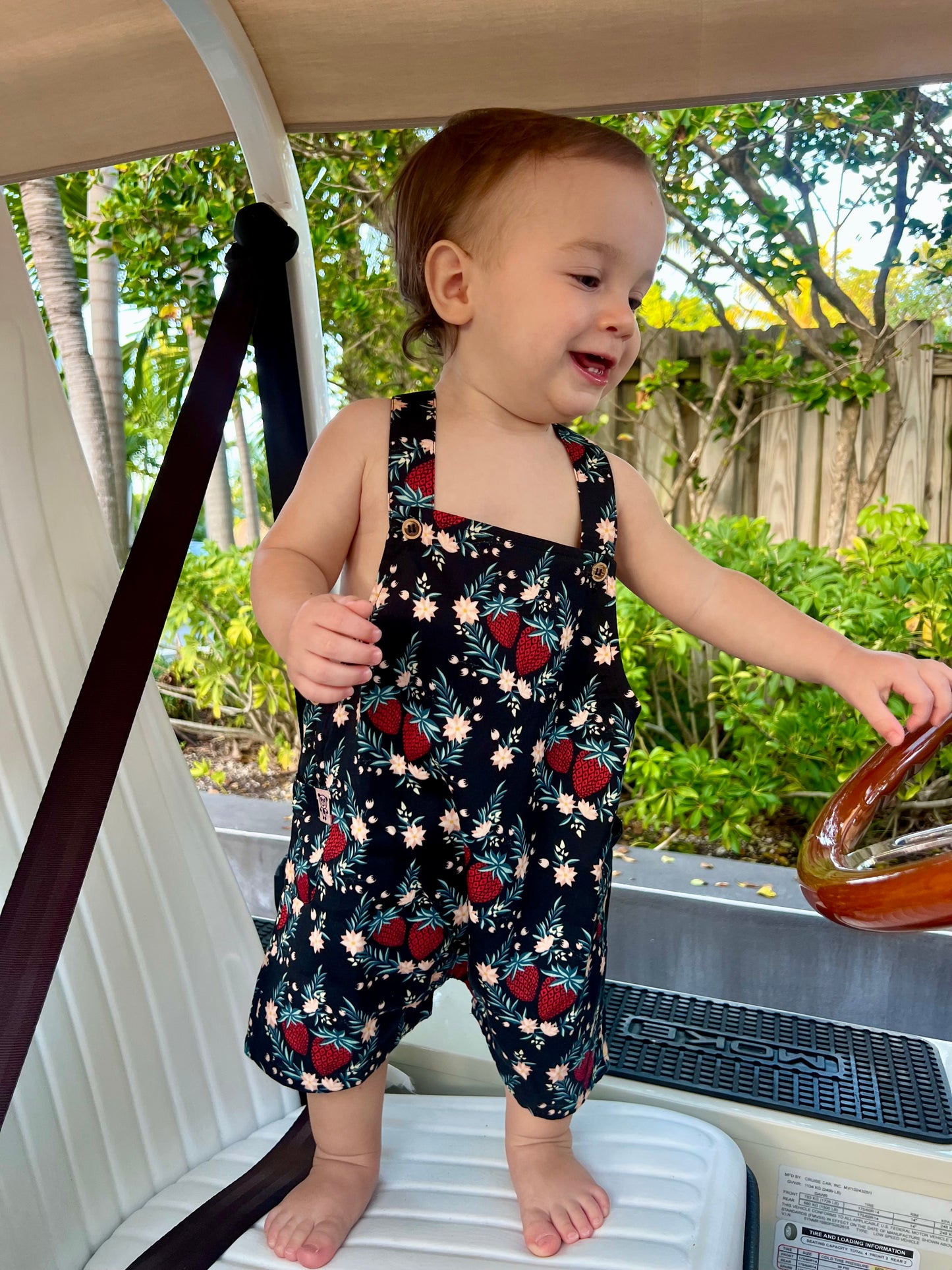 Lucy romper in strawberry