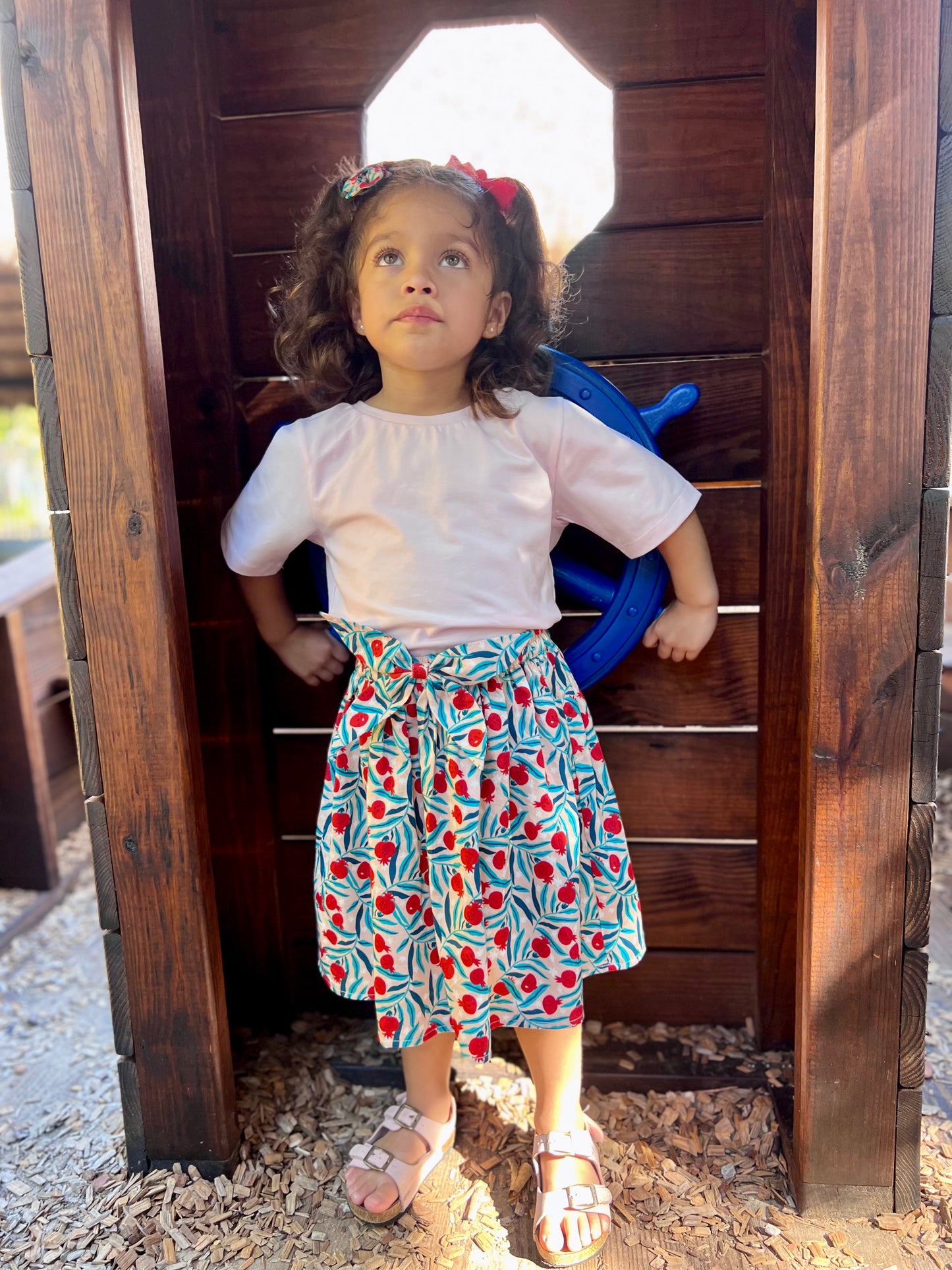 Cate skirt in pomegranate