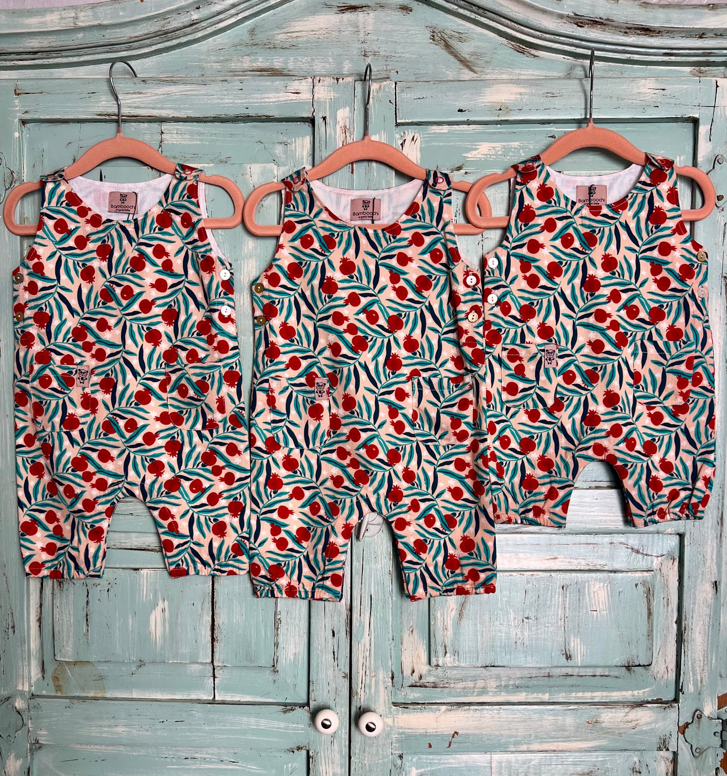 Gigi onesie in Pomegranate