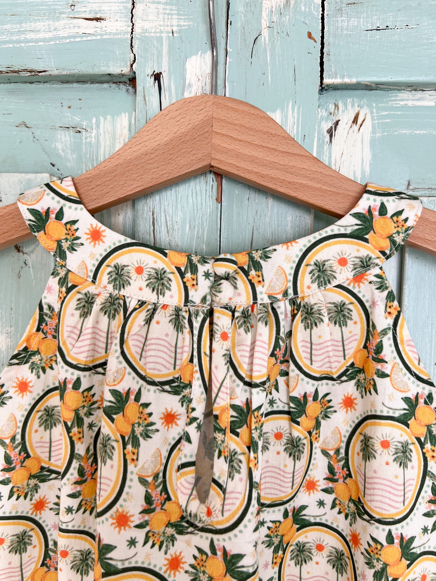 Iris dress in palms