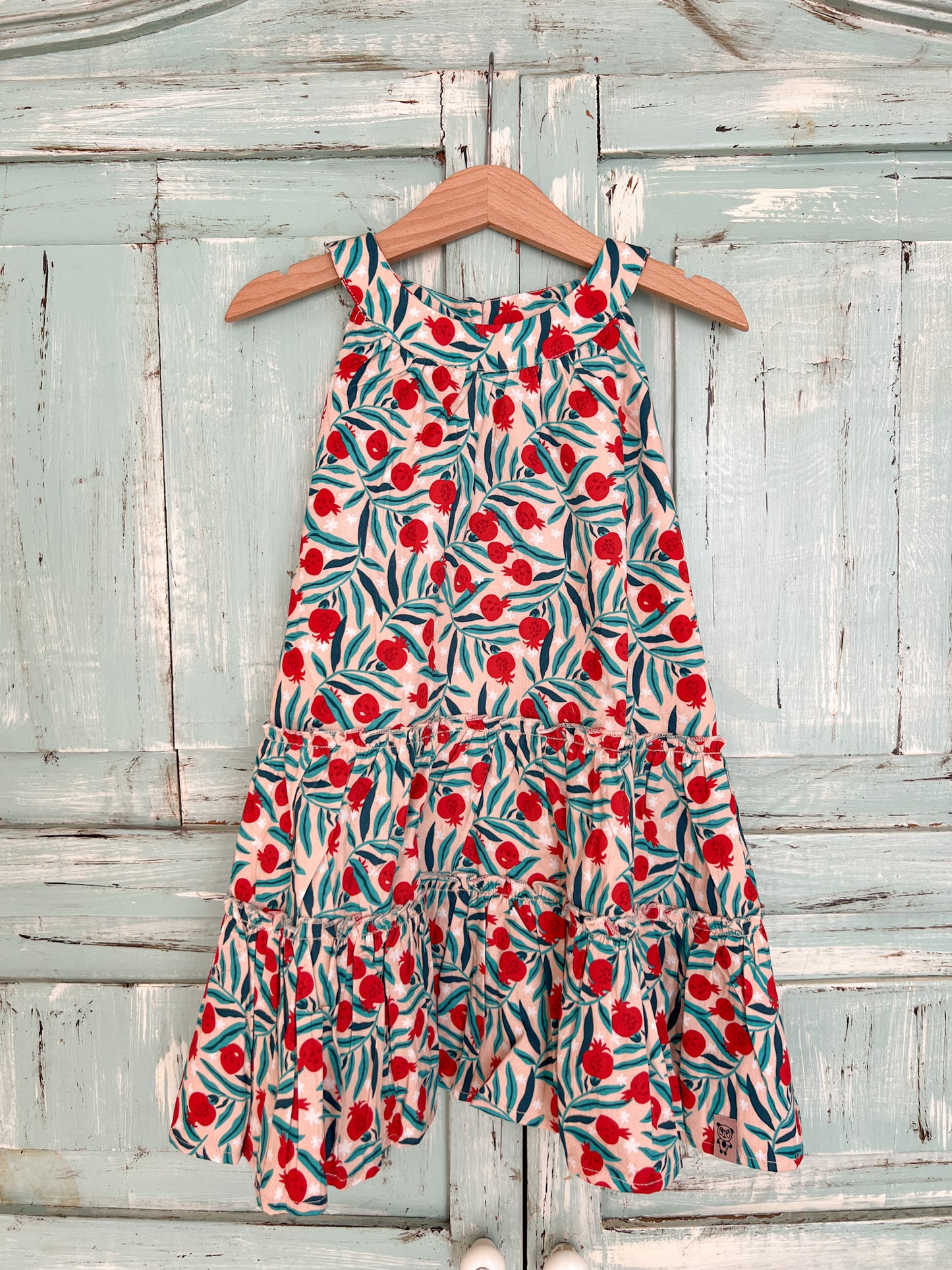 Iris dress in pomegranate