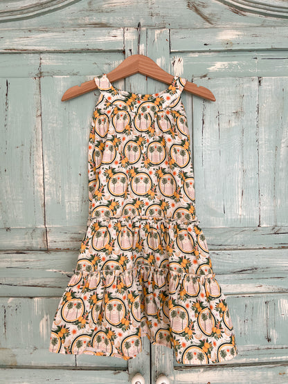 Iris dress in palms