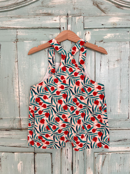 Lucy romper in pomegranate