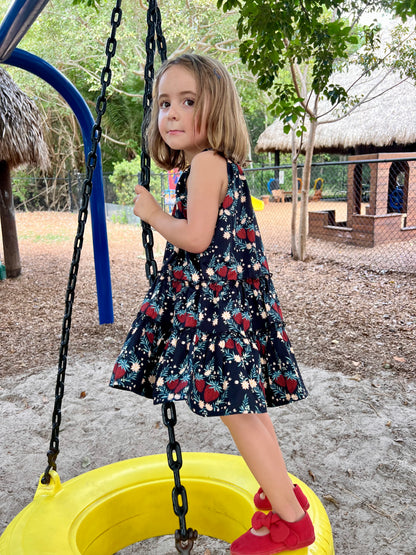 Iris dress in strawberry