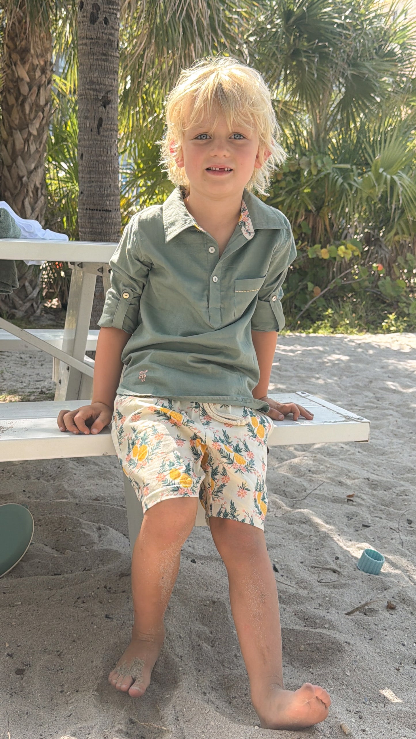 PineHappy bermuda + Greenspritz shirt