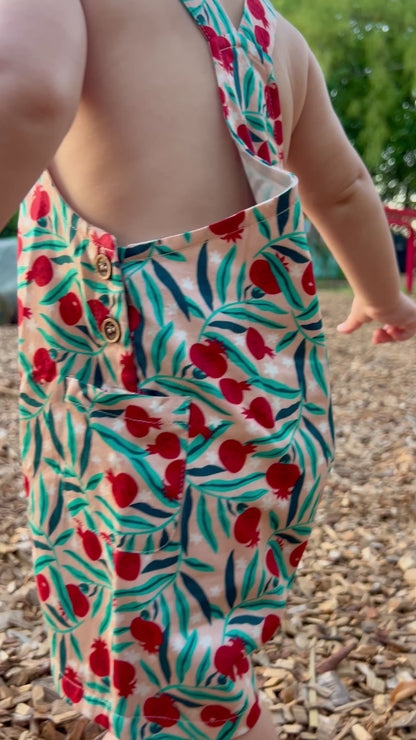 Lucy romper in pomegranate